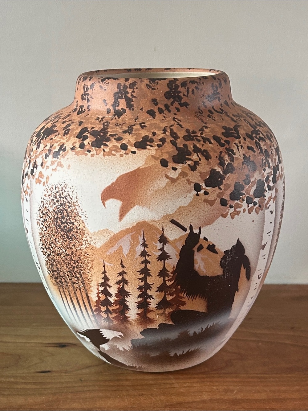 Cedar Mesa Pottery “Calling The Spirits" Native Navajo Westwater Vase 7.5”